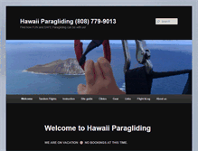 Tablet Screenshot of hawaiiparagliding.com